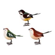 Déco oiseau x3 en fer multicolore - Campagne