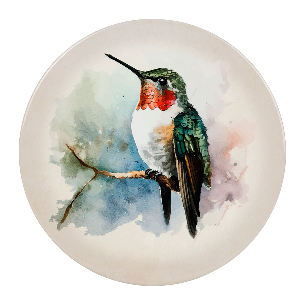 Dessous de plat oiseau en céramique multicolore d20cm