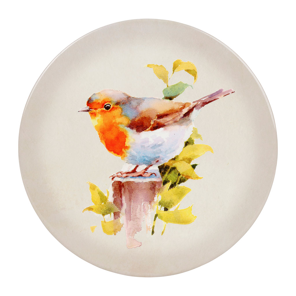 Dessous de plat rouge-gorge en céramique d20cm