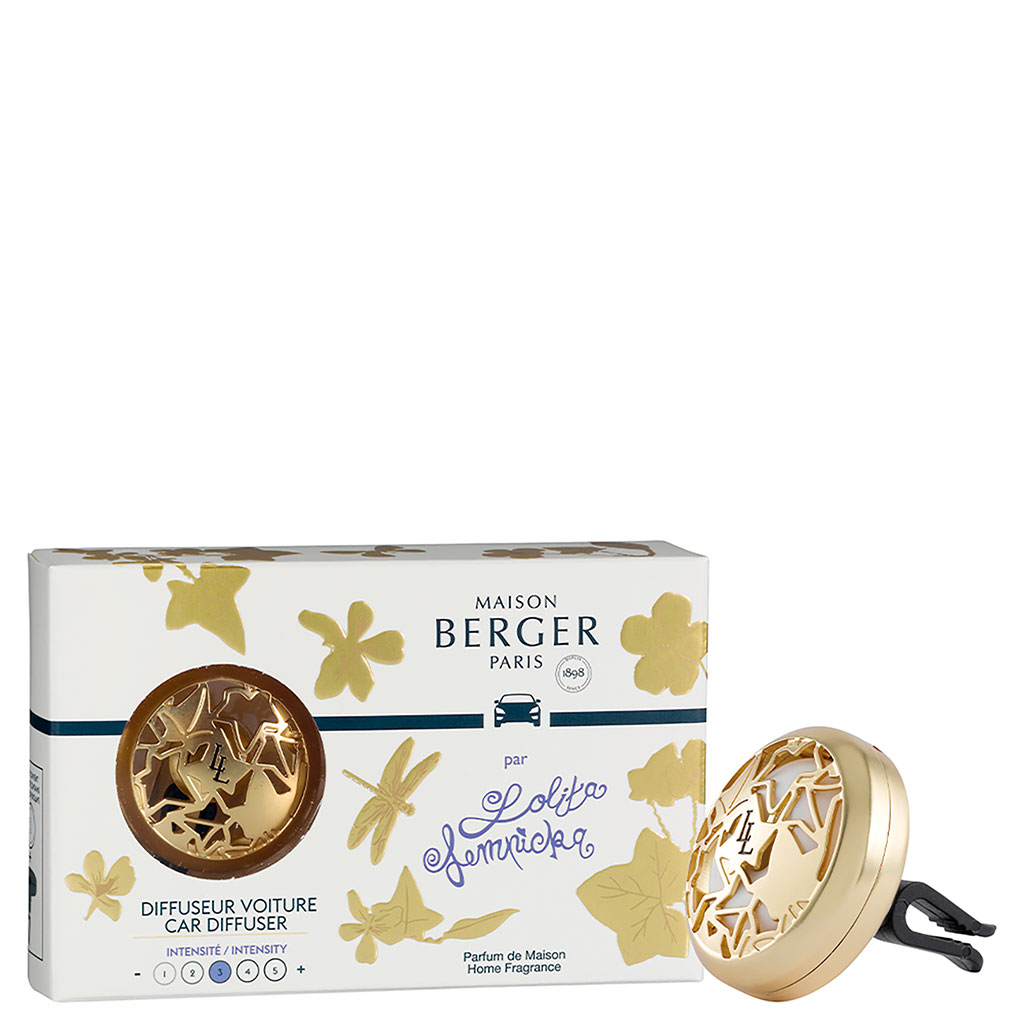 Diffuseur de voiture en métal doré parfumé Lolita Lempicka