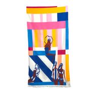 Drap de plage en coton Bora bora majorelle 90x170cm - Kikoy