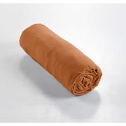 Drap housse en gaze de coton abricot 160x200cm - Gaia