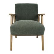 Fauteuil en bois de frêne et tissu kaki - Terye