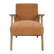 Fauteuil en bois de frêne et tissu terracotta - Terye