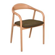 Fauteuil repas en tissu kaki - Revano