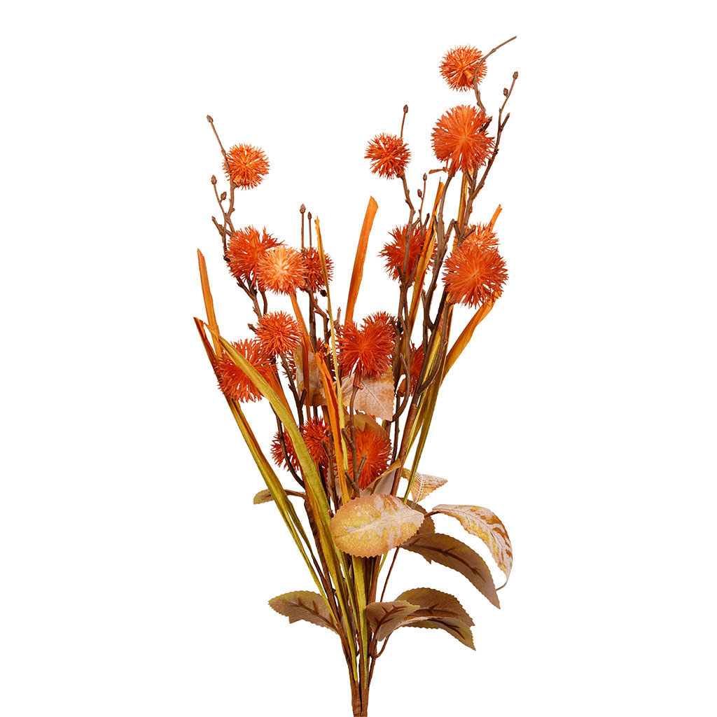 Fleur artificielle Nanette en tissu orange h53cm