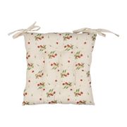 Galette de chaise carrée en coton 40x40cm - Cerisier