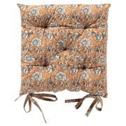 Galette de chaise carrée en coton corail 40x40cm - Julita