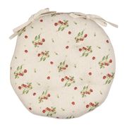 Galette de chaise ronde en coton d40cm - Cerisier