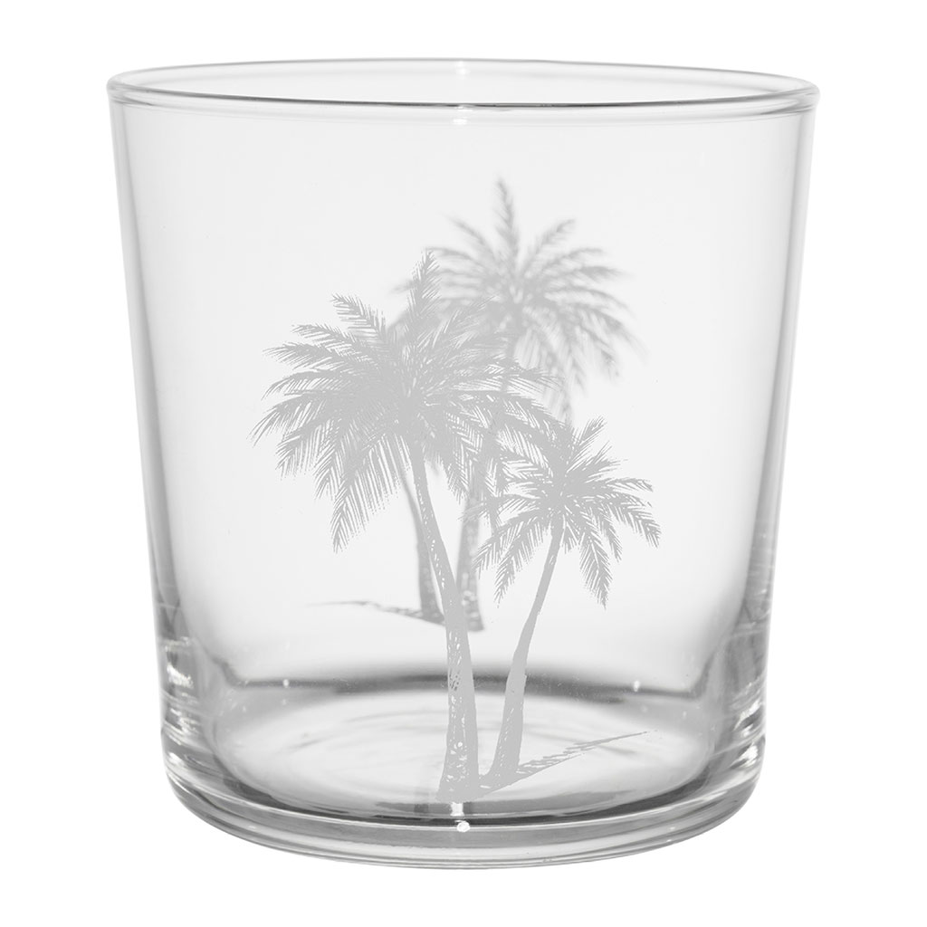 Gobelet palmier en verre blanc 36cl - Bodega