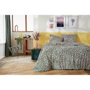 Housse de couette 240x220cm et 2 taies d'oreiller 60x60cm en coton - Myosotis