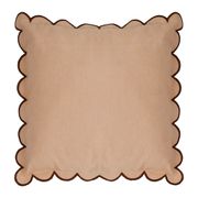 Housse de coussin en coton nude et brun 45x45cm - Nomadea