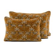 Housse de coussin en velours gold 45x45cm - Beria