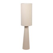 Lampadaire en coton blanc cassé h130cm E27x2 - Calypsa