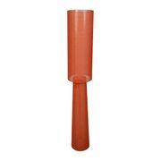 Lampadaire en lin terracotta h129cm E27