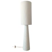 Lampadaire en velours côtelé blanc h130cm E24 - Saturne