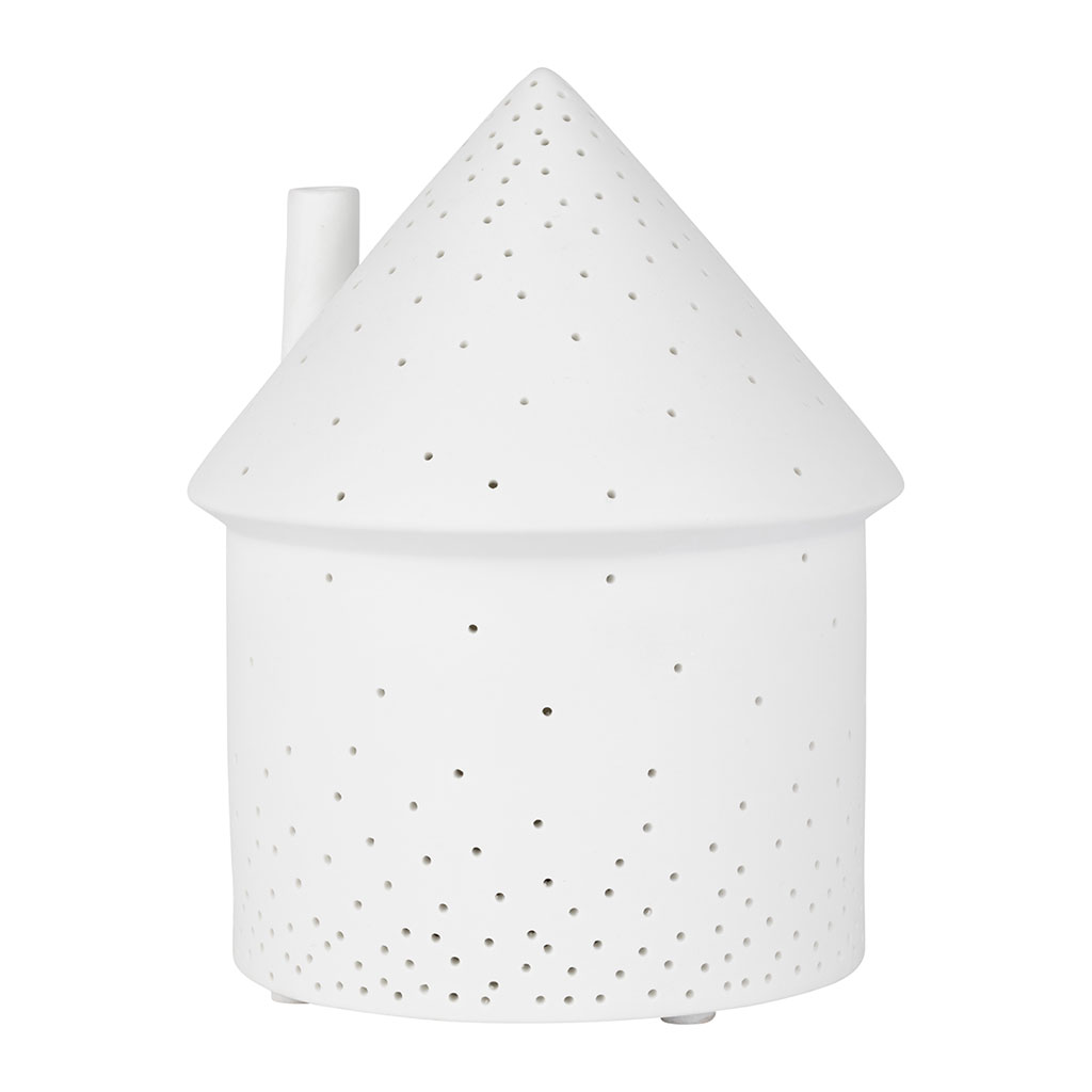 Lampe nuage en porcelaine blanc h17cm - Beezz