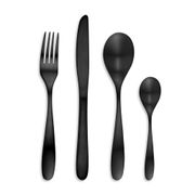 Ménagère 16 pièces en inox noir mat - Bagatelle