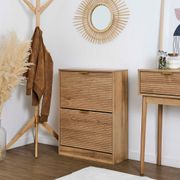 Meuble à chaussures en bois 2 portes H78cm - Tiphaine