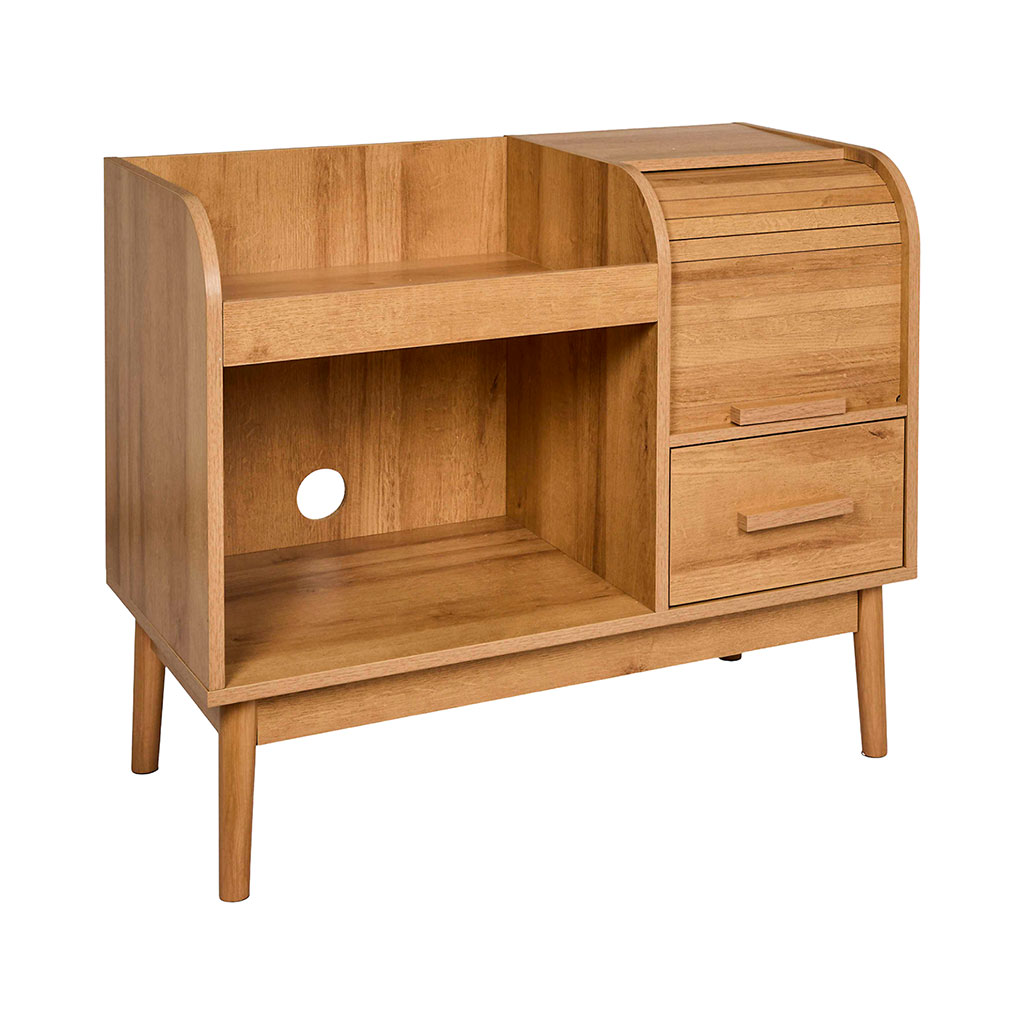 Meuble tourne-disque en bois h80cm - Tiphaine