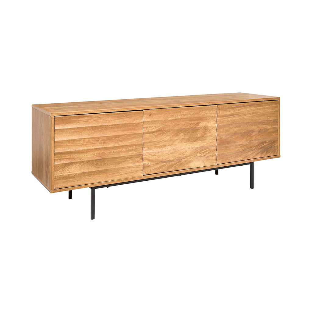 Meuble tv 3 portes en bois L140cm - Célia