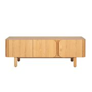 Meuble TV en chêne naturel 154x45xh55cm - Sirocco
