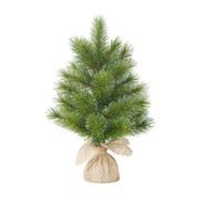 Mini sapin artificiel vert pied en jute h60cm - Glendon