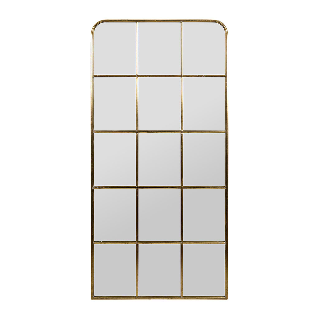 Miroir atelier en fer doré h127cm - Parc