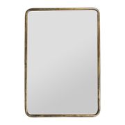 Miroir doré patiné en fer - Aziru