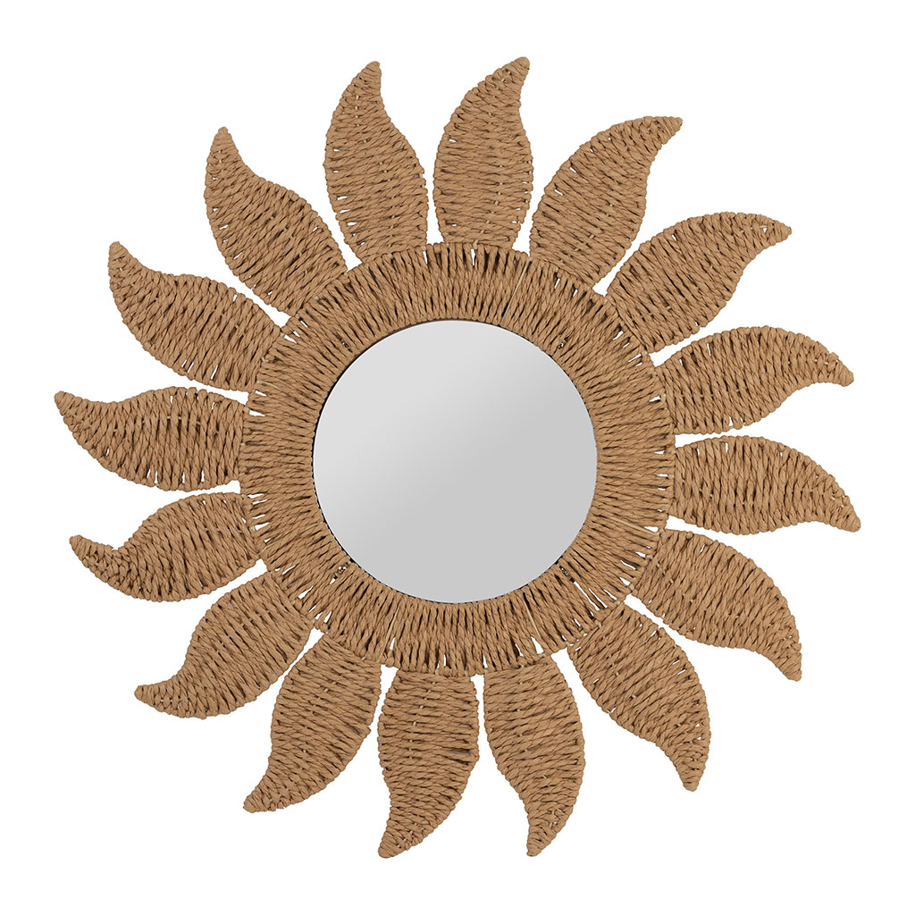 Miroir rond en corde naturel d60cm - Allegra