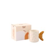 Mug croissant en céramique blanc d8cm