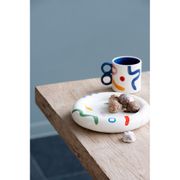 Mug en céramique bleu d12cm - Sara