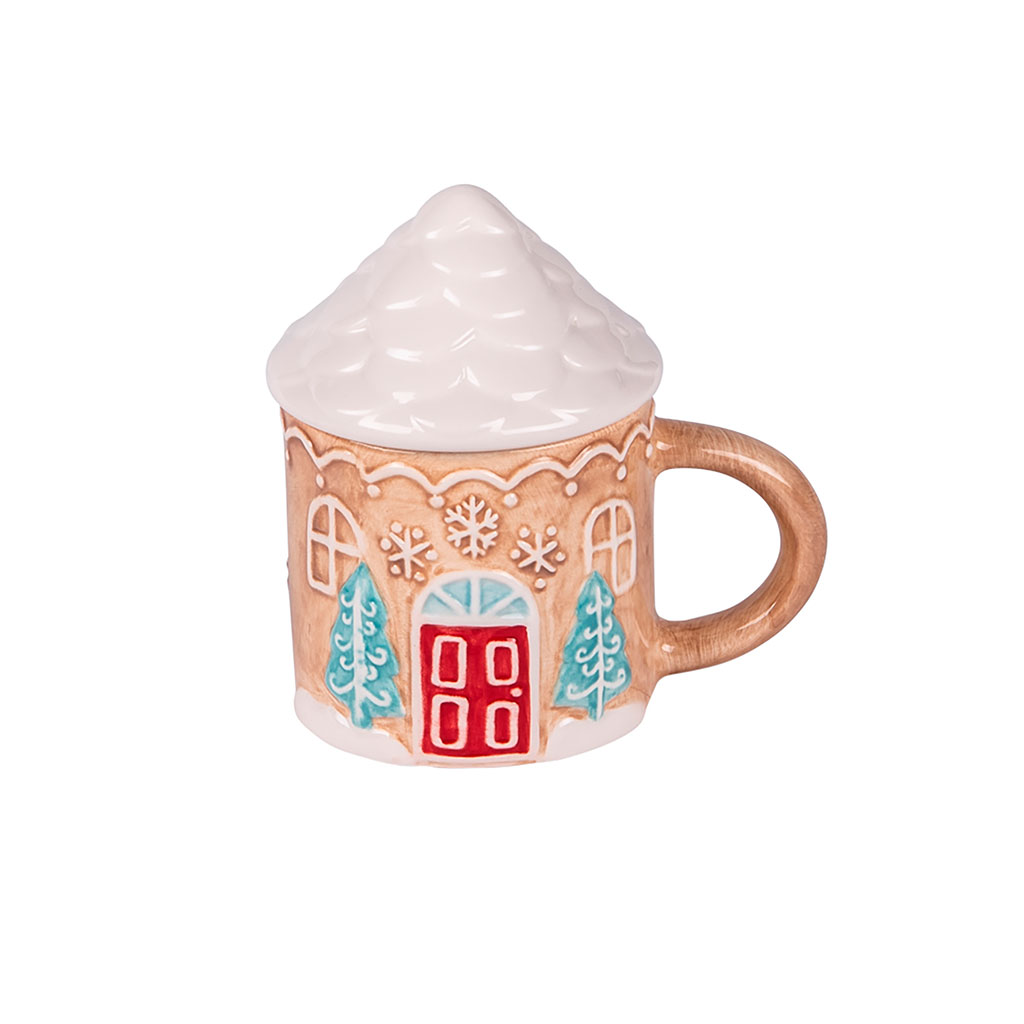 Mug maison pain d'épices en dolomite beige 40cl