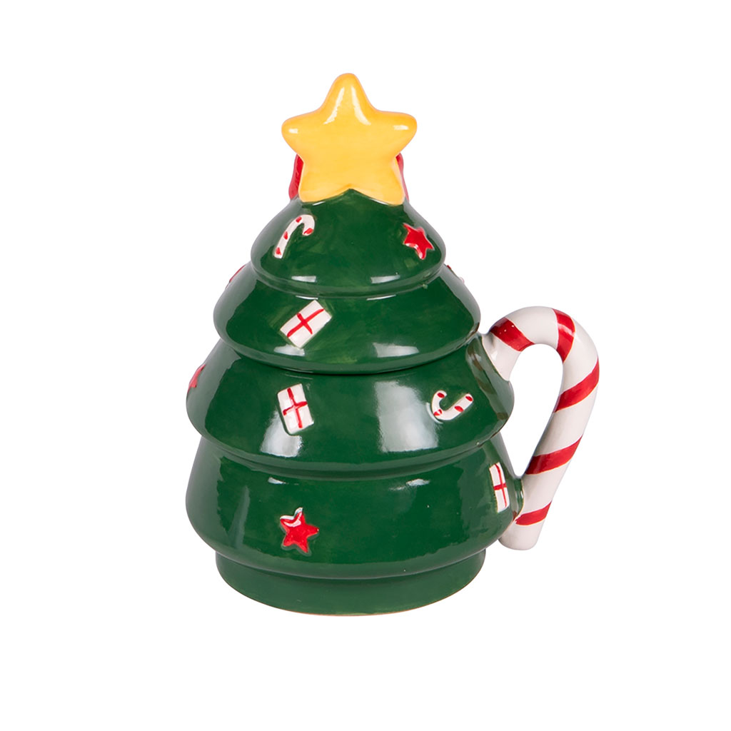 Mug sapin de noël en dolomite vert 30cl