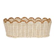 Panière en rotin blanc cassé 29x14cm - Fantine