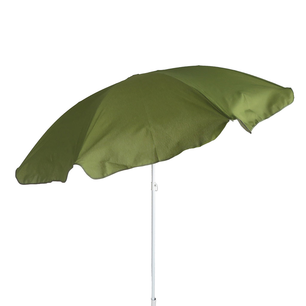Parasol de plage en coton vert d200xh200cm - Colors