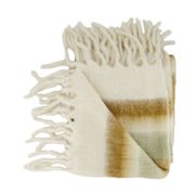 Plaid en acrylique ocre 150x125cm