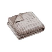 Plaid en tissu beige 130x160cm - Warmy