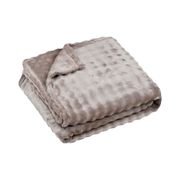 Plaid en tissu beige 180x220cm - Warmy