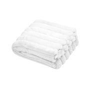 Plaid en tissu blanc 130x160cm - Polary