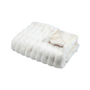 Plaid en tissu écru 130x150cm - Nebraska