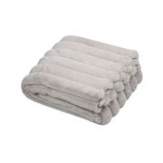 Plaid en tissu écru 130x160cm - Polary