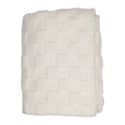 Plaid en tissu écru 170x130cm - Epura
