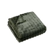 Plaid en tissu kaki 130x160cm - Warmy