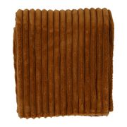 Plaid en velours camel 145x125cm - Klosen