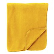 Plaid polaire en tissu jaune 130x160cm - Dex