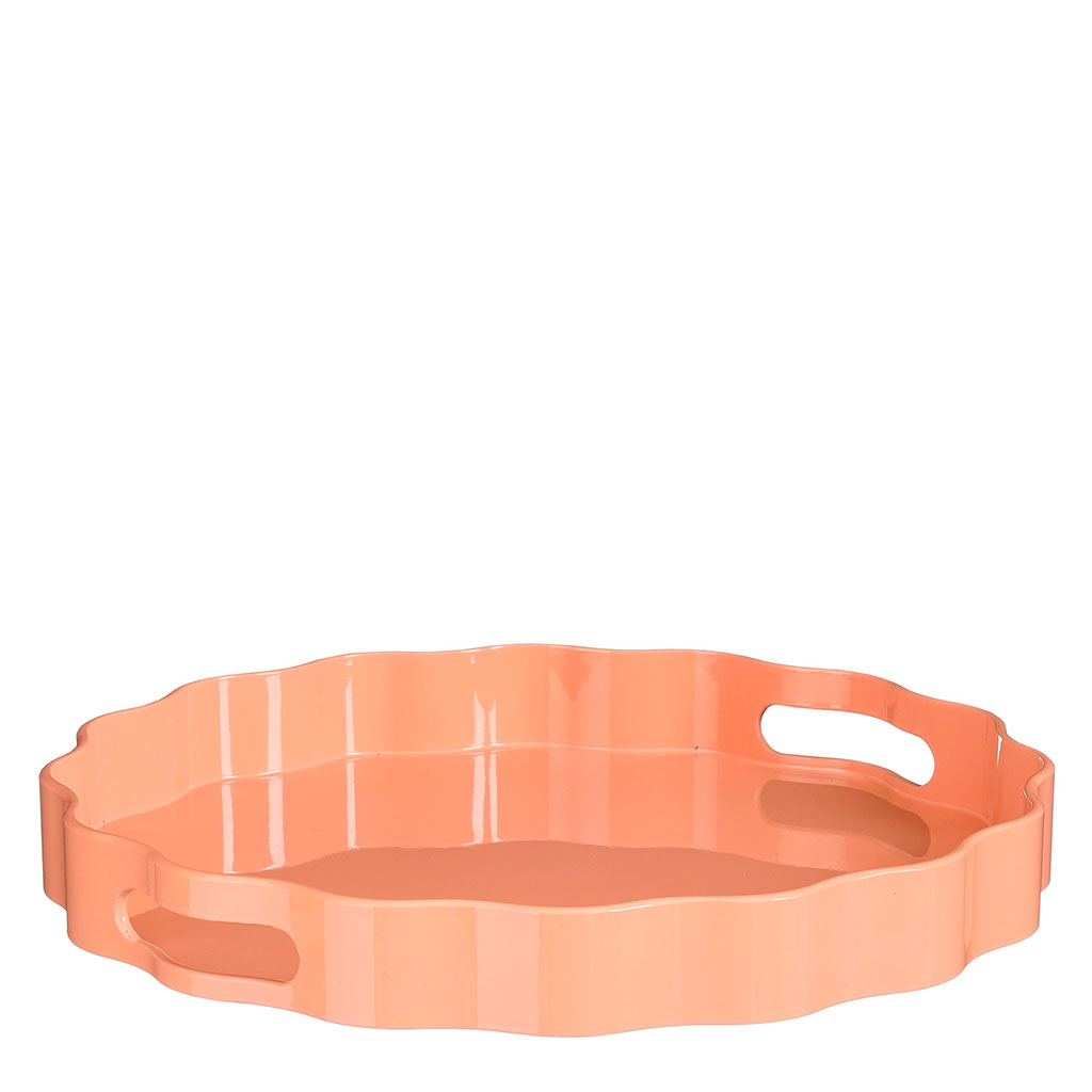 Plateau rond orange d33cm - Mila