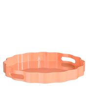Plateau rond orange d33cm - Mila