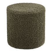 Pouf en tissu bouclette vert - Emily