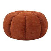 Pouf rond en tissu terracotta - Aniak